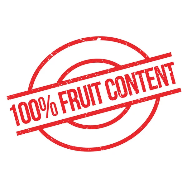 100 percent Fruit Content  rubber stamp — Stock Vector