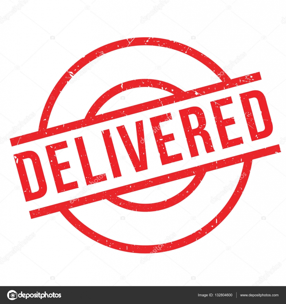 Delivered rubber stamp — Stock Vector © lkeskinen0 132804600