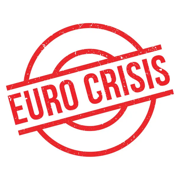 Carimbo de borracha Euro Crise — Vetor de Stock