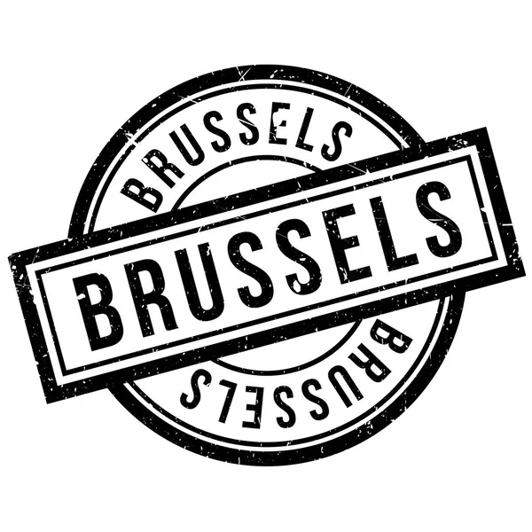 Timbro di gomma di Bruxelles — Vettoriale Stock