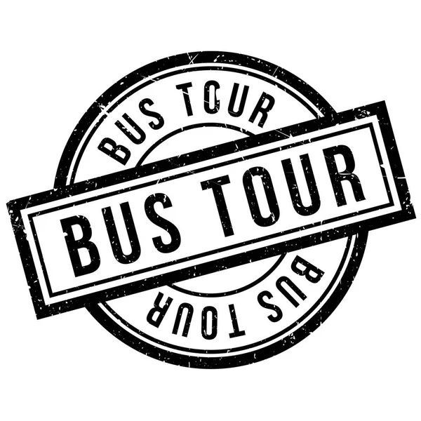 Bus Tour Rubberstempel — Stockvector