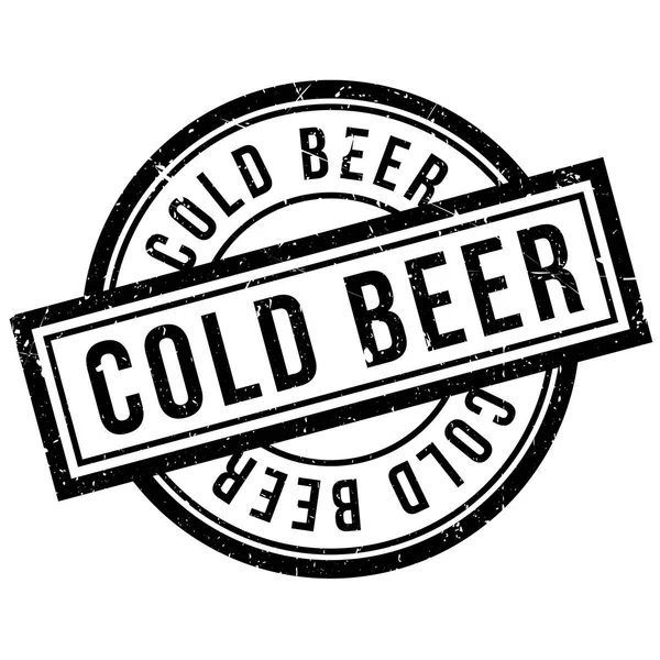 Carimbo de borracha de cerveja fria — Vetor de Stock