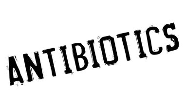 Antibiyotik damgası. Grunge tasarım toz çizikler ile