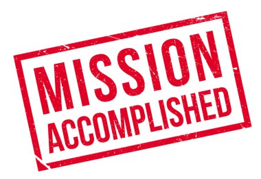Mission accomplished stamp clipart