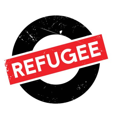 Refugee rubber stamp clipart