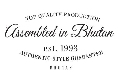 Bhutan lastik damgalamak içinde monte