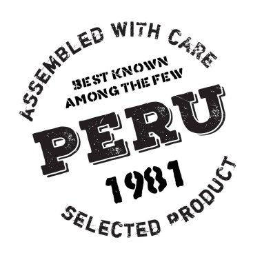 Peru lastik damgalamak içinde monte