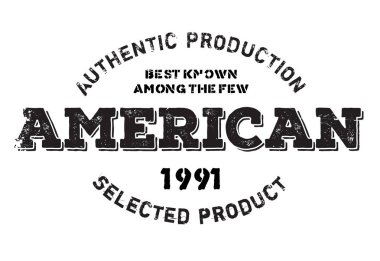 otantik Amerikan ürünü damgası