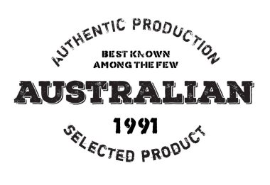 otantik Avustralya ürün damgası