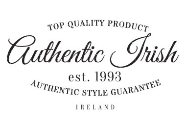 otantik İrlandalı ürün damgası