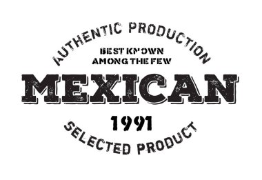 otantik Meksika ürün damgası