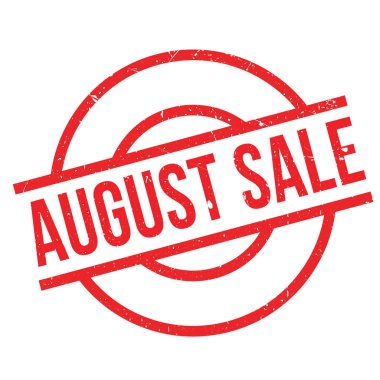 Ağustos Satılık lastik damgası