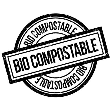 Bio Compostable rubber stamp clipart