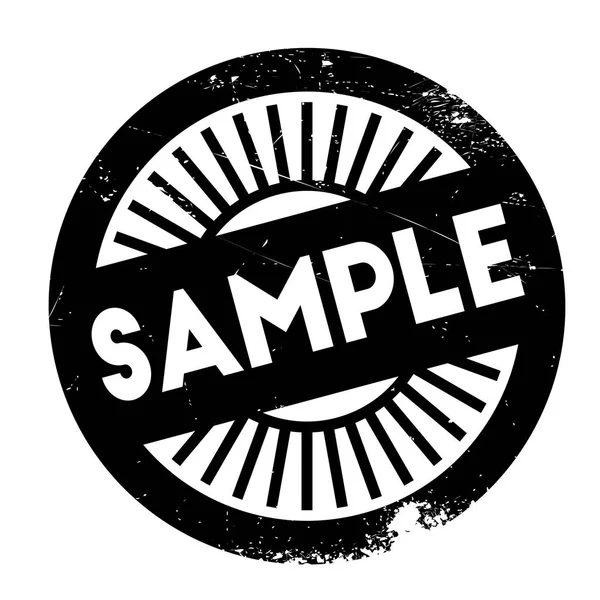 Sample stamp. Grunge design with dust scratches — Stock Vector