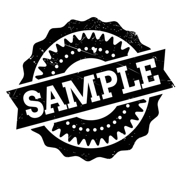 Sample stamp. Grunge design with dust scratches — Stock Vector