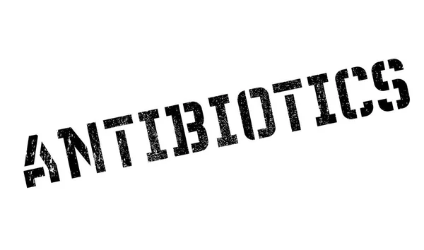 Sello de antibióticos. Diseño grunge con arañazos de polvo — Vector de stock