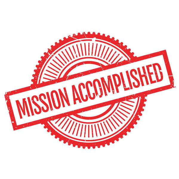 Mission accomplished stamp