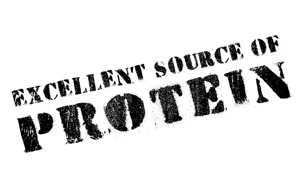 Excelente fuente de sello proteico — Vector de stock