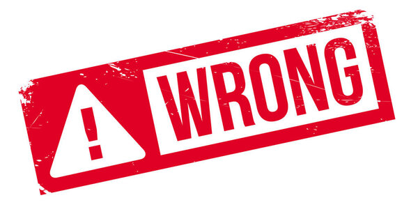 Wrong rubber stamp