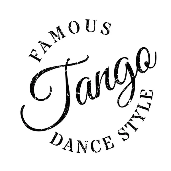 Estilo de dança famoso, selo de tango —  Vetores de Stock