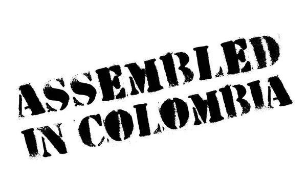 Assembled in Colombia rubber stamp — Stock Vector