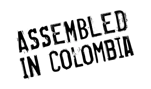 Assembled in Colombia rubber stamp — Stock Vector