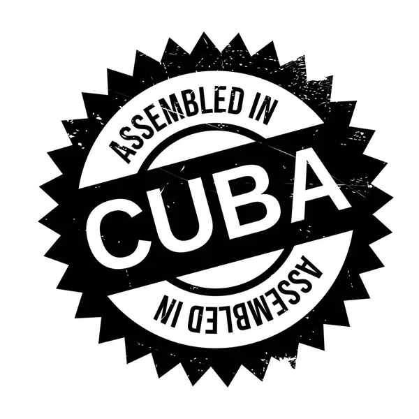 Assemblé à Cuba Timbre en caoutchouc — Image vectorielle