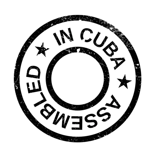 Assembled in Cuba rubber stamp