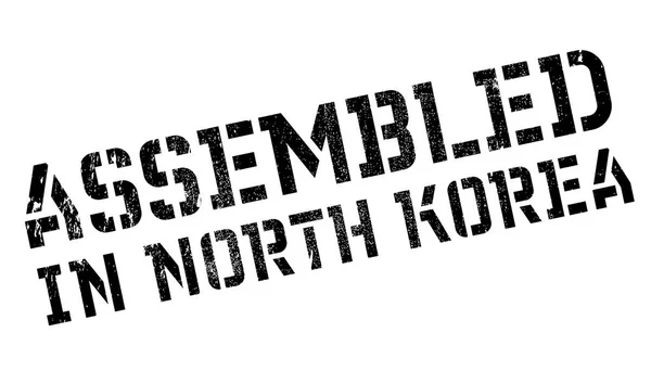 Montado na Coreia do Norte Carimbo de borracha —  Vetores de Stock