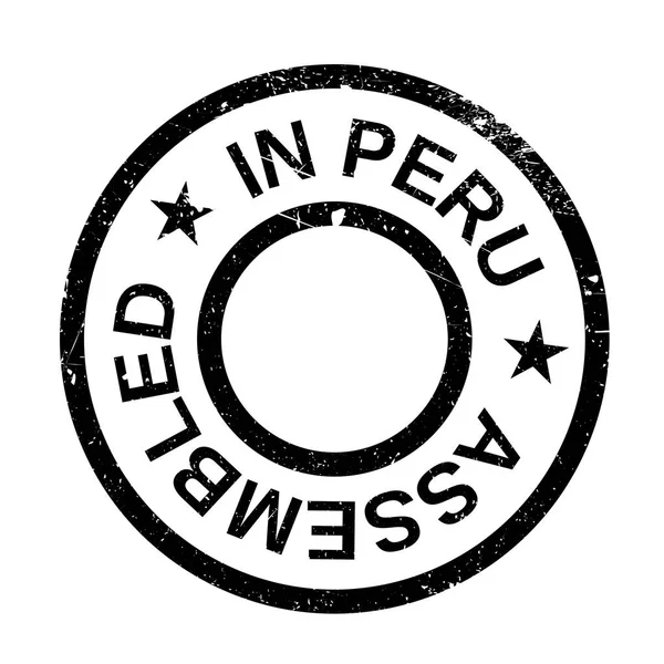 Συναρμολογούνται στο Περού καουτσούκ σφραγίδα — Διανυσματικό Αρχείο