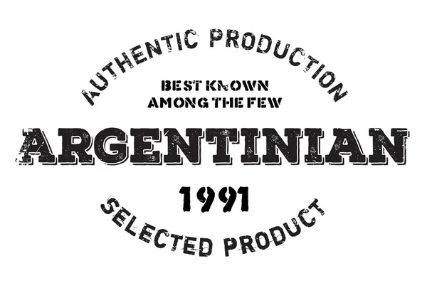 Authentique timbre argentin produit — Image vectorielle