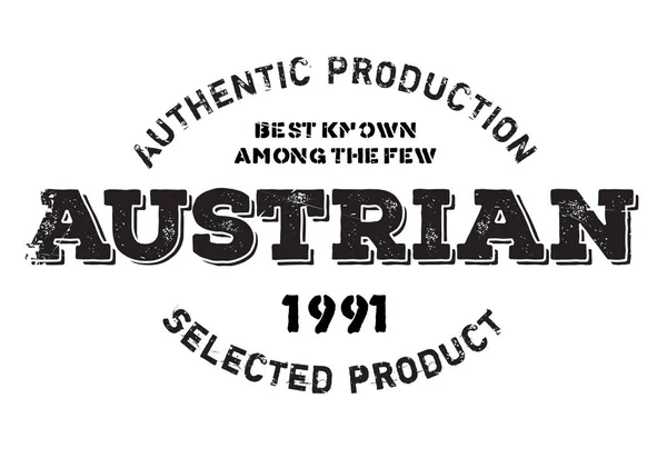 Sello de producto austriaco auténtico — Vector de stock