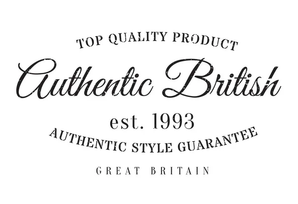 Carimbo de produto britânico autêntico —  Vetores de Stock
