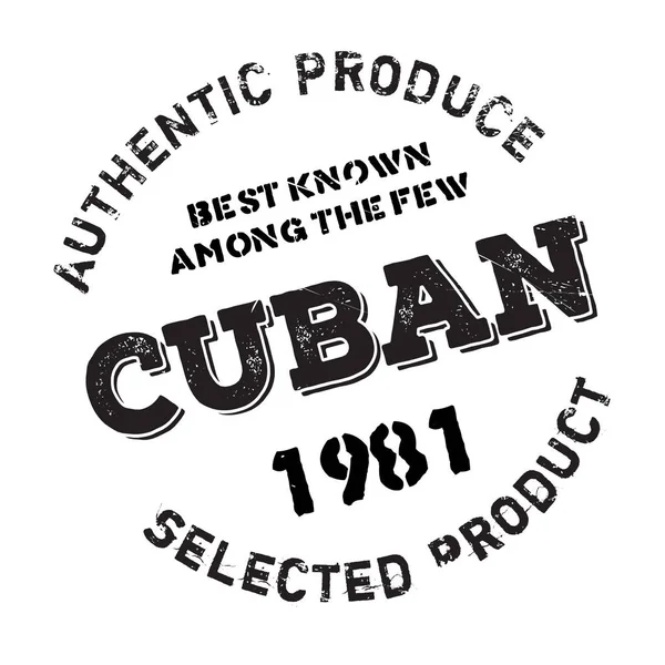Otantik Küba ürün damgası — Stok Vektör