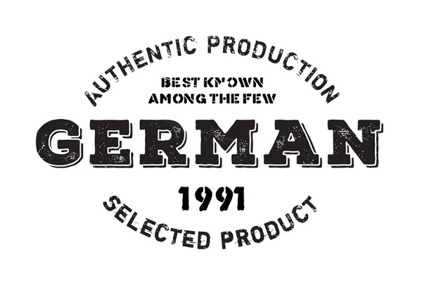 Otantik Alman ürün damgası — Stok Vektör