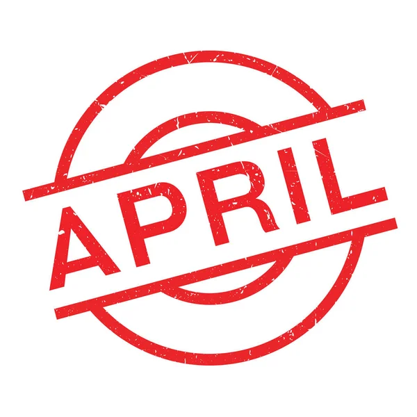 Резиновая марка апреля — стоковый вектор