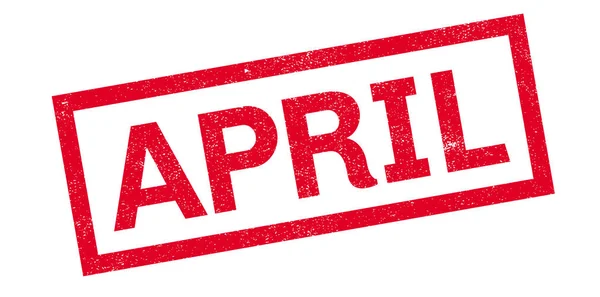 Резиновая марка апреля — стоковый вектор