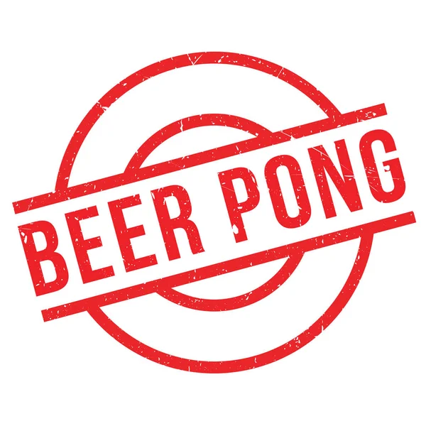 Carimbo de borracha de cerveja Pong — Vetor de Stock