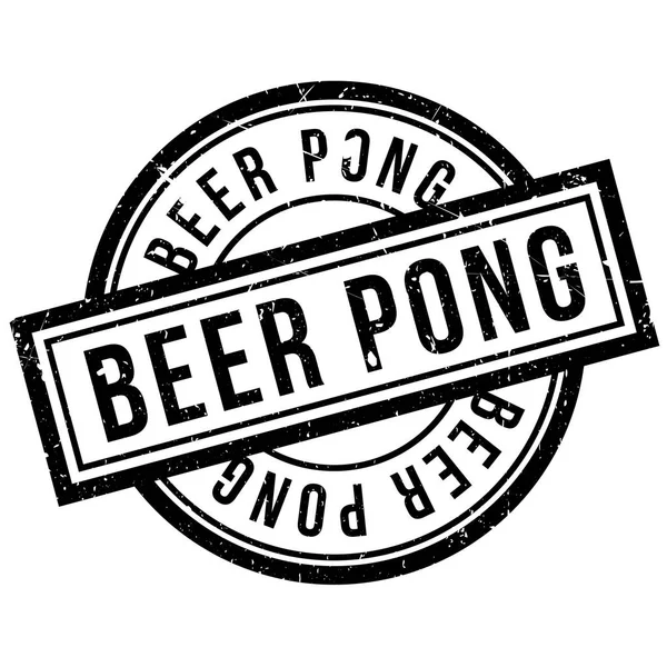 Timbre en caoutchouc Beer Pong — Image vectorielle