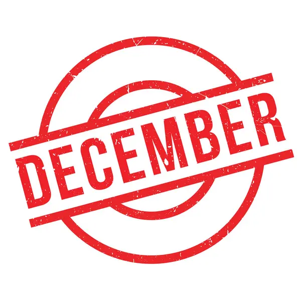 December gummistämpel — Stock vektor