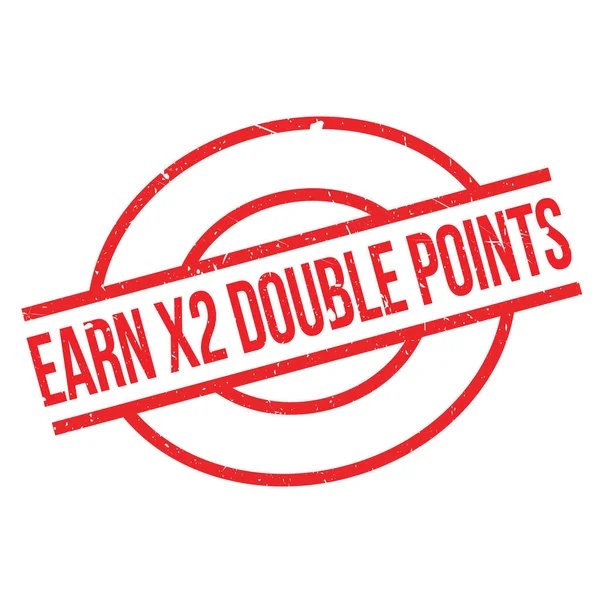 Gane el sello de goma de los puntos dobles X2 — Vector de stock