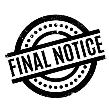Final Notice rubber stamp clipart