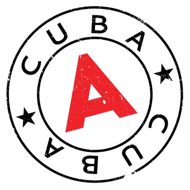 Küba damgası kauçuk grunge