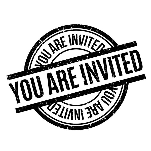 You Are Invited rubber stamp