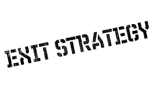 Sello de goma de estrategia de salida — Vector de stock