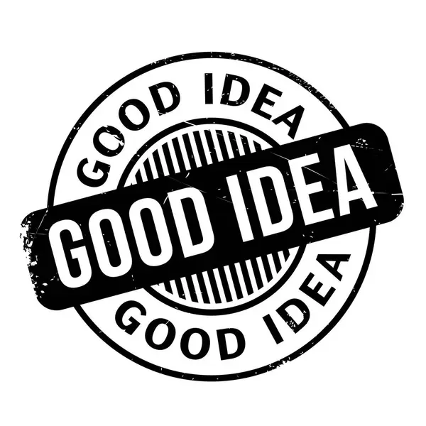 良いアイデアのゴム製スタンプ — ストックベクタ