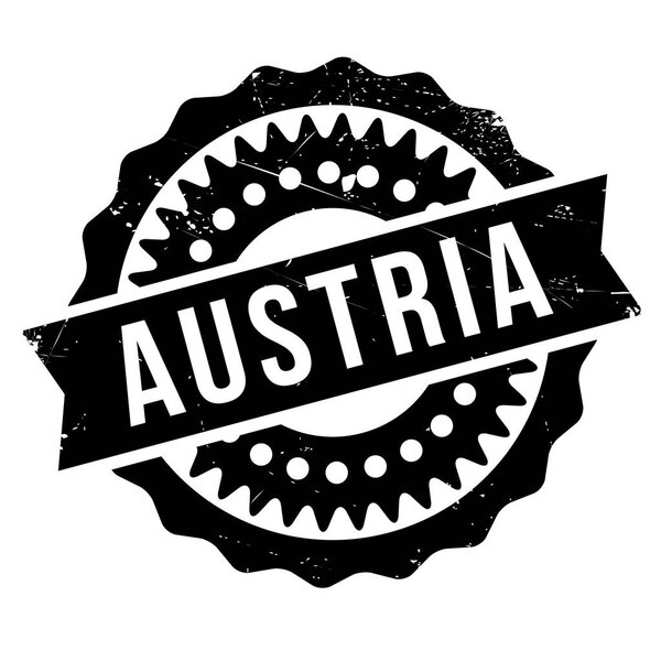 Austria stamp rubber grunge