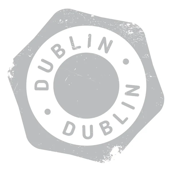 Dublin damga kauçuk grunge — Stok Vektör