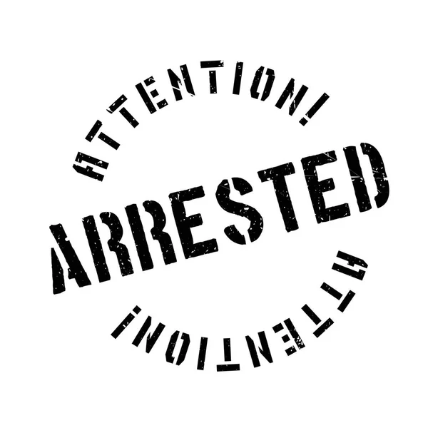 Gearresteerd Rubberstempel — Stockvector