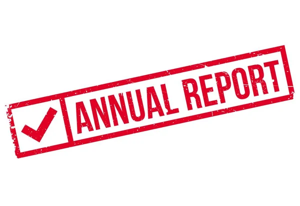 Relazione annuale timbro di gomma — Vettoriale Stock